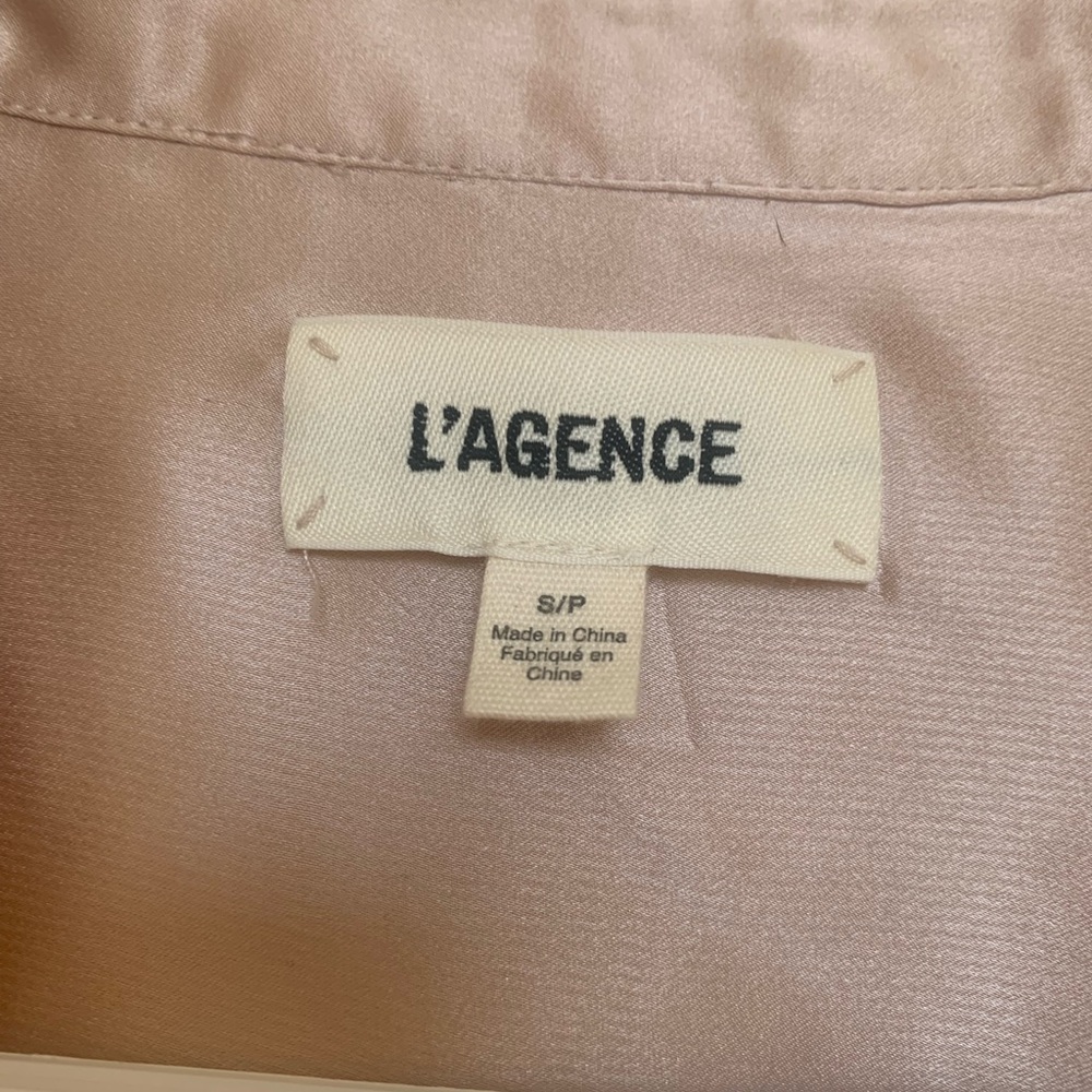 L'Agence 100% silk blouse in cream - Picture 4 of 9